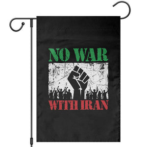 No War With Iran Garden Flag Free Iran Peace Seeker Gift TS12 Black Print Your Wear