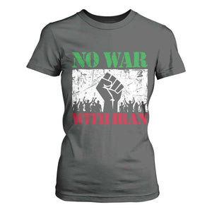 No War With Iran T Shirt For Women Free Iran Peace Seeker Gift TS12 Dark Heather Print Your Wear
