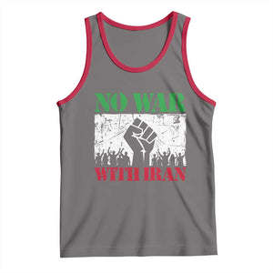 No War With Iran Tank Top Free Iran Peace Seeker Gift TS12 Deep Heather Red Print Your Wear