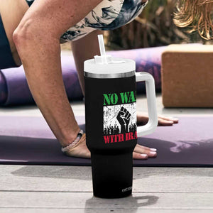 No War With Iran Tumbler With Handle Free Iran Peace Seeker Gift TS12 Print Your Wear