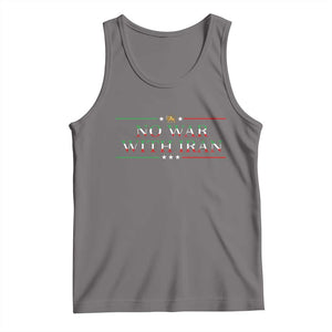 No War With Iran Peace Statement Gift Tank Top TS12 Deep Heather Print Your Wear