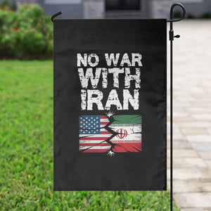No War With Iran Garden Flag Support Iranian People Peace TS12 Print Your Wear