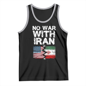 No War With Iran Tank Top Support Iranian People Peace TS12 Black Athletic Heather Print Your Wear