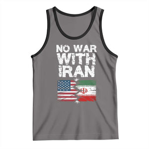 No War With Iran Tank Top Support Iranian People Peace TS12 Deep Heather Black Print Your Wear