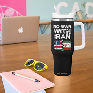 No War With Iran Tumbler With Handle Support Iranian People Peace TS12 Print Your Wear