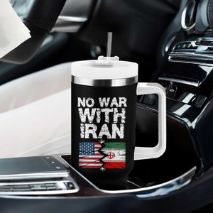 No War With Iran Tumbler With Handle Support Iranian People Peace TS12 Print Your Wear