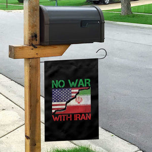 No War With Iran Garden Flag Middle East Freedom TS12 Print Your Wear