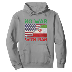 No War With Iran Hoodie Middle East Freedom TS12 Sport Gray Print Your Wear
