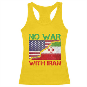 No War With Iran Racerback Tank Top Middle East Freedom TS12 Daisy Print Your Wear