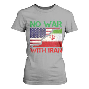 No War With Iran T Shirt For Women Middle East Freedom TS12 Sport Gray Print Your Wear