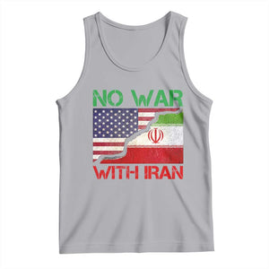 No War With Iran Tank Top Middle East Freedom TS12 Athletic Heather Print Your Wear