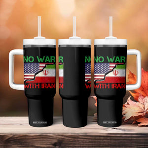 No War With Iran Tumbler With Handle Middle East Freedom TS12 Print Your Wear