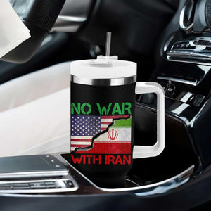 No War With Iran Tumbler With Handle Middle East Freedom TS12 Print Your Wear