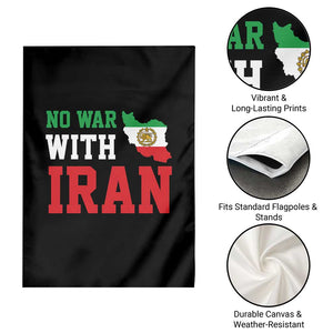 No War With Iran Garden Flag Iran Freedom Protest TS12 Print Your Wear