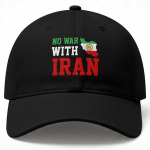 No War With Iran Baseball Cap Iran Freedom Protest TS12 Print Your Wear