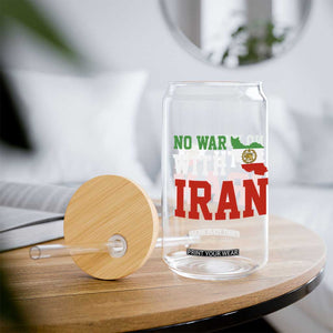 No War With Iran Glass Can Iran Freedom Protest TS12 Print Your Wear