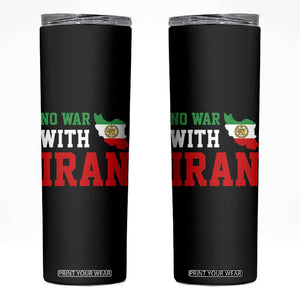No War With Iran Skinny Tumbler Iran Freedom Protest TS12 Black Print Your Wear