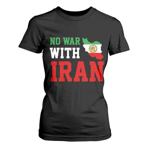 No War With Iran T Shirt For Women Iran Freedom Protest TS12 Black Print Your Wear