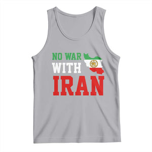 No War With Iran Tank Top Iran Freedom Protest TS12 Athletic Heather Print Your Wear