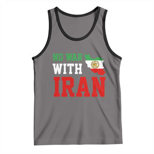 No War With Iran Tank Top Iran Freedom Protest TS12 Deep Heather Black Print Your Wear