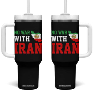 No War With Iran Tumbler With Handle Iran Freedom Protest TS12 One Size: 40 oz Black Print Your Wear