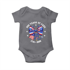 Nurse 250 Years Of Care Baby Onesie Patriotic American Nurse Gift TS12 Charcoal Print Your Wear