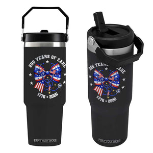 Nurse 250 Years Of Care Flip Straw Tumbler Patriotic American Nurse Gift TS12 One Size: 30 oz Black Print Your Wear