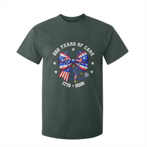 Nurse 250 Years Of Care T Shirt For Kid Patriotic American Nurse Gift TS12 Dark Forest Green Print Your Wear