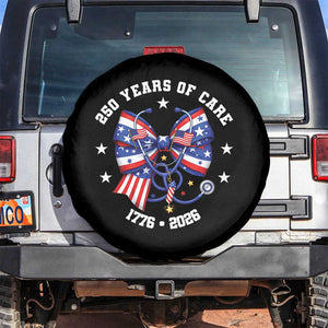 Nurse 250 Years Of Care Spare Tire Cover Patriotic American Nurse Gift TS12 No hole Black Print Your Wear