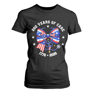 Nurse 250 Years Of Care T Shirt For Women Patriotic American Nurse Gift TS12 Black Print Your Wear