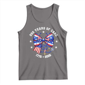 Nurse 250 Years Of Care Tank Top Patriotic American Nurse Gift TS12 Deep Heather Print Your Wear