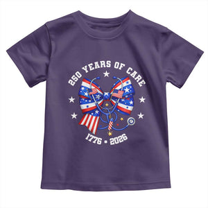 Nurse 250 Years Of Care Toddler T Shirt Patriotic American Nurse Gift TS12 Purple Print Your Wear