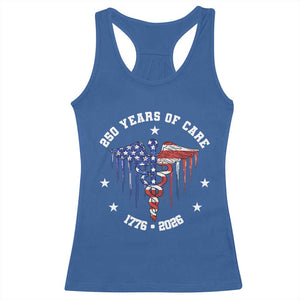 Patriotic Nurse 250 Years Of Care Racerback Tank Top Healthcare Worker Gift TS12 Royal Blue Print Your Wear