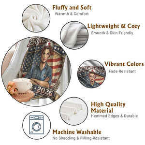 Patriotic Nurse Celebrating 250 Years Of Care Gift Throw Blanket TS12 Print Your Wear