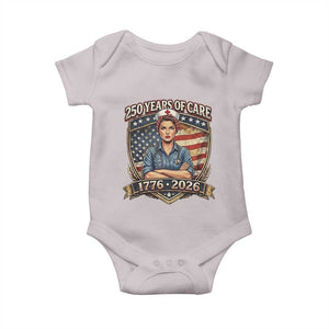 Patriotic Nurse Celebrating 250 Years Of Care Gift Baby Onesie TS12 Ice Gray Print Your Wear