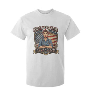 Patriotic Nurse Celebrating 250 Years Of Care Gift T Shirt For Kid TS12 White Print Your Wear
