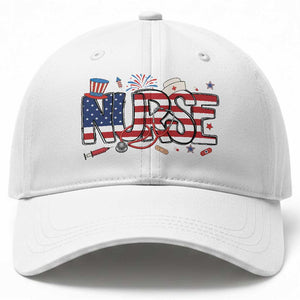 USA 250 Proud American Nurse Baseball Cap Patriotic Healthcare Hero TS12 Print Your Wear