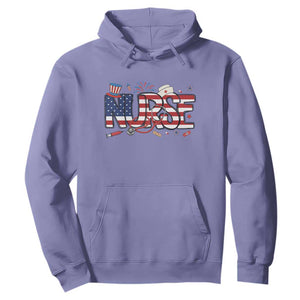 USA 250 Proud American Nurse Hoodie Patriotic Healthcare Hero TS12 Violet Print Your Wear