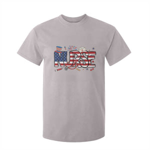 USA 250 Proud American Nurse T Shirt For Kid Patriotic Healthcare Hero TS12 Ice Gray Print Your Wear