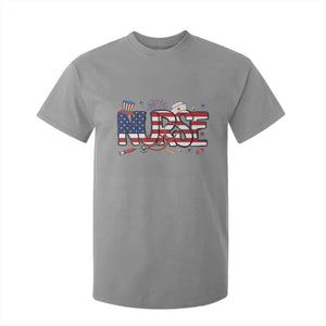 USA 250 Proud American Nurse T Shirt For Kid Patriotic Healthcare Hero TS12 Sport Gray Print Your Wear