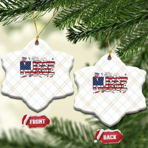 USA 250 Proud American Nurse Ceramic Ornament Patriotic Healthcare Hero TS12 Print Your Wear