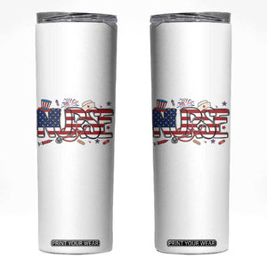 USA 250 Proud American Nurse Skinny Tumbler Patriotic Healthcare Hero TS12 White Print Your Wear