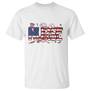 USA 250 Proud American Nurse T Shirt Patriotic Healthcare Hero TS12 White Print Your Wear