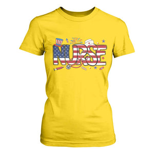 USA 250 Proud American Nurse T Shirt For Women Patriotic Healthcare Hero TS12 Daisy Print Your Wear