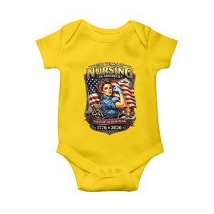 Patriotic Rosie Nurse Feminist Pride Baby Onesie 250 Years Of Nursing TS12 Daisy Print Your Wear