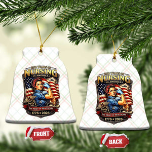 Patriotic Rosie Nurse Feminist Pride Ceramic Ornament 250 Years Of Nursing TS12 Print Your Wear