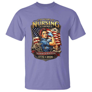 Patriotic Rosie Nurse Feminist Pride T Shirt 250 Years Of Nursing TS12 Violet Print Your Wear