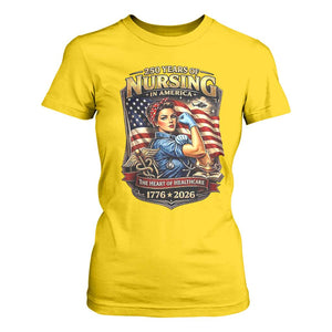 Patriotic Rosie Nurse Feminist Pride T Shirt For Women 250 Years Of Nursing TS12 Daisy Print Your Wear