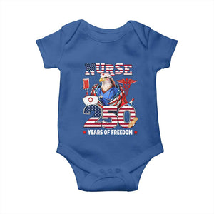 Bald Eagle Nurse 250 Years Of Freedom Baby Onesie Patriotic American Nurse Gift TS12 Royal Blue Print Your Wear