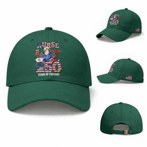 Bald Eagle Nurse 250 Years Of Freedom Baseball Cap Patriotic American Nurse Gift TS12 Baseball Cap Universal Fit Irish Green Print Your Wear